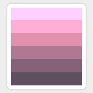 Stripes - Gradient - Dark to Light purple pink violet Sticker